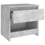 vidaXL Noptiere, 2 buc., gri beton, 40x30x39 cm, lemn prelucrat