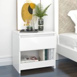 vidaXL Noptiere, 2 buc., alb extralucios, 40x30x39 cm, lemn prelucrat vidaXL Noptiere, 2 buc., alb extralucios, 40x30x39 cm, lemn prelucrat