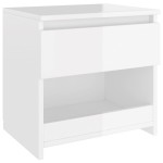 vidaXL Noptiere, 2 buc., alb extralucios, 40x30x39 cm, lemn prelucrat vidaXL Noptiere, 2 buc., alb extralucios, 40x30x39 cm, lemn prelucrat