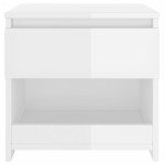 vidaXL Noptiere, 2 buc., alb extralucios, 40x30x39 cm, lemn prelucrat vidaXL Noptiere, 2 buc., alb extralucios, 40x30x39 cm, lemn prelucrat