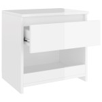 vidaXL Noptiere, 2 buc., alb extralucios, 40x30x39 cm, lemn prelucrat vidaXL Noptiere, 2 buc., alb extralucios, 40x30x39 cm, lemn prelucrat