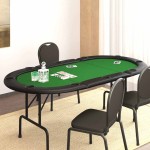 vidaXL Masă de poker pliabilă, 10 jucători, verde, 207x106x76 cm vidaXL Masă de poker pliabilă, 10 jucători, verde, 207x106x76 cm