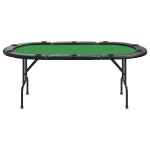 vidaXL Masă de poker pliabilă, 10 jucători, verde, 207x106x76 cm vidaXL Masă de poker pliabilă, 10 jucători, verde, 207x106x76 cm