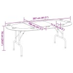 vidaXL Masă de poker pliabilă, 10 jucători, albastru, 207x106x76 cm vidaXL Masă de poker pliabilă, 10 jucători, albastru, 207x106x76 cm