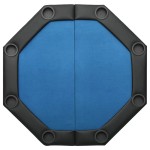 vidaXL Masă de poker pliabilă, 8 jucători, albastru, 108x108x75 cm vidaXL Masă de poker pliabilă, 8 jucători, albastru, 108x108x75 cm