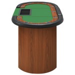 vidaXL Masă de poker 10 jucători, tavă jetoane, verde, 160x80x75 cm vidaXL Masă de poker 10 jucători, tavă jetoane, verde, 160x80x75 cm