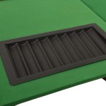 vidaXL Masă de poker 10 jucători, tavă jetoane, verde, 160x80x75 cm vidaXL Masă de poker 10 jucători, tavă jetoane, verde, 160x80x75 cm