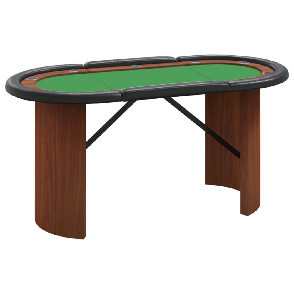 vidaXL Masă de poker, 10 jucători, verde, 160x80x75 cm