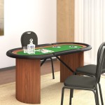 vidaXL Masă de poker, 10 jucători, verde, 160x80x75 cm vidaXL Masă de poker, 10 jucători, verde, 160x80x75 cm