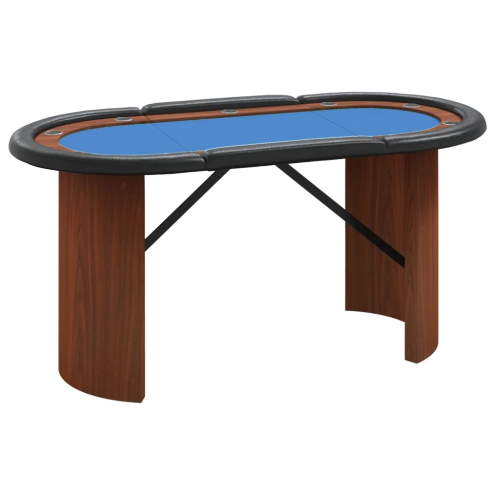 vidaXL Masă de poker, 10 jucători, albastru, 160x80x75 cm