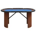vidaXL Masă de poker, 10 jucători, albastru, 160x80x75 cm vidaXL Masă de poker, 10 jucători, albastru, 160x80x75 cm