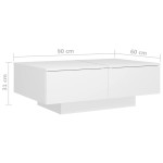 vidaXL Măsuță de cafea, alb, 90x60x31 cm, lemn prelucrat vidaXL Măsuță de cafea, alb, 90x60x31 cm, lemn prelucrat
