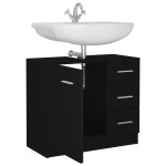 vidaXL Mască de chiuvetă, negru, 63 x 30 x 54 cm, PAL vidaXL Mască de chiuvetă, negru, 63 x 30 x 54 cm, PAL
