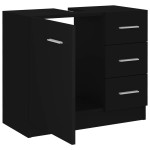 vidaXL Mască de chiuvetă, negru, 63 x 30 x 54 cm, PAL vidaXL Mască de chiuvetă, negru, 63 x 30 x 54 cm, PAL