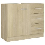 vidaXL Mască de chiuvetă, stejar sonoma, 63 x 30 x 54 cm, PAL vidaXL Mască de chiuvetă, stejar sonoma, 63 x 30 x 54 cm, PAL