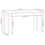 vidaXL Masă de sufragerie, alb, 140x74,5x76 cm, lemn prelucrat