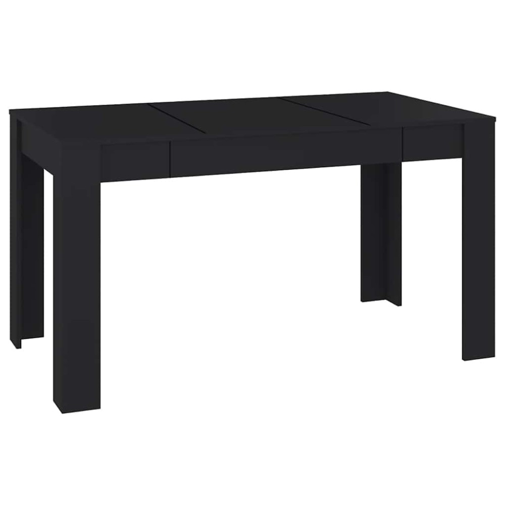 vidaXL Masă de bucătărie, negru, 140x74,5x76 cm, PAL