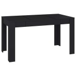 vidaXL Masă de bucătărie, negru, 140x74,5x76 cm, PAL vidaXL Masă de bucătărie, negru, 140x74,5x76 cm, PAL