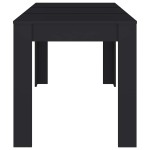vidaXL Masă de bucătărie, negru, 140x74,5x76 cm, PAL vidaXL Masă de bucătărie, negru, 140x74,5x76 cm, PAL