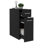vidaXL Dulap de farmacie, negru, 20x45,5x60 cm, lemn prelucrat vidaXL Dulap de farmacie, negru, 20x45,5x60 cm, lemn prelucrat