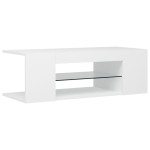 vidaXL Comodă TV cu lumini LED, alb, 90x39x30 cm vidaXL Comodă TV cu lumini LED, alb, 90x39x30 cm