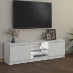 vidaXL Comodă TV cu lumini LED, alb, 120x30x36 cm vidaXL Comodă TV cu lumini LED, alb, 120x30x36 cm