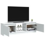 vidaXL Comodă TV cu lumini LED, alb, 120x30x36 cm vidaXL Comodă TV cu lumini LED, alb, 120x30x36 cm