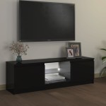 vidaXL Comodă TV cu lumini LED, negru, 120x30x36 cm vidaXL Comodă TV cu lumini LED, negru, 120x30x36 cm