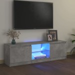 vidaXL Comodă TV cu lumini LED, gri beton, 120x30x36 cm vidaXL Comodă TV cu lumini LED, gri beton, 120x30x36 cm