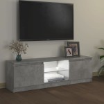vidaXL Comodă TV cu lumini LED, gri beton, 120x30x36 cm vidaXL Comodă TV cu lumini LED, gri beton, 120x30x36 cm