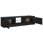 vidaXL Comodă TV cu lumini LED, negru, 140x40x36 cm vidaXL Comodă TV cu lumini LED, negru, 140x40x36 cm