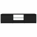 vidaXL Comodă TV cu lumini LED, negru, 140x40x36 cm vidaXL Comodă TV cu lumini LED, negru, 140x40x36 cm