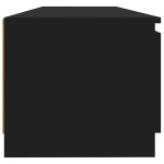 vidaXL Comodă TV cu lumini LED, negru, 140x40x36 cm vidaXL Comodă TV cu lumini LED, negru, 140x40x36 cm