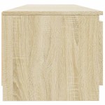 vidaXL Comodă TV cu lumini LED, stejar sonoma, 140x40x36 cm