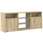 vidaXL Comodă TV cu lumini LED, stejar sonoma, 120x30x50 cm vidaXL Comodă TV cu lumini LED, stejar sonoma, 120x30x50 cm
