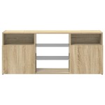 vidaXL Comodă TV cu lumini LED, stejar sonoma, 120x30x50 cm vidaXL Comodă TV cu lumini LED, stejar sonoma, 120x30x50 cm