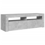 vidaXL Comodă TV cu lumini LED, gri beton, 120x35x40 cm vidaXL Comodă TV cu lumini LED, gri beton, 120x35x40 cm
