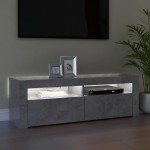 vidaXL Comodă TV cu lumini LED, gri beton, 120x35x40 cm vidaXL Comodă TV cu lumini LED, gri beton, 120x35x40 cm