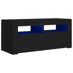 vidaXL Comodă TV cu lumini LED, negru, 90x35x40 cm vidaXL Comodă TV cu lumini LED, negru, 90x35x40 cm