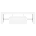 vidaXL Comodă TV cu lumini LED, alb, 120x35x40 cm