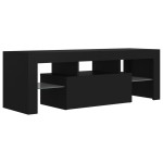 vidaXL Comodă TV cu lumini LED, negru, 120x35x40 cm