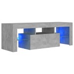 vidaXL Comodă TV cu lumini LED, gri beton, 120x35x40 cm vidaXL Comodă TV cu lumini LED, gri beton, 120x35x40 cm
