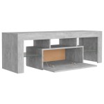 vidaXL Comodă TV cu lumini LED, gri beton, 120x35x40 cm vidaXL Comodă TV cu lumini LED, gri beton, 120x35x40 cm