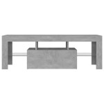 vidaXL Comodă TV cu lumini LED, gri beton, 120x35x40 cm vidaXL Comodă TV cu lumini LED, gri beton, 120x35x40 cm