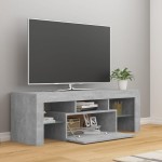 vidaXL Comodă TV cu lumini LED, gri beton, 120x35x40 cm vidaXL Comodă TV cu lumini LED, gri beton, 120x35x40 cm