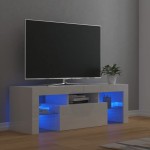 vidaXL Comodă TV cu lumini LED, alb extralucios, 120x35x40 cm vidaXL Comodă TV cu lumini LED, alb extralucios, 120x35x40 cm