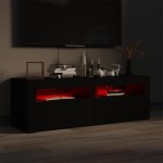 vidaXL Comodă TV cu lumini LED, negru, 120x35x40 cm vidaXL Comodă TV cu lumini LED, negru, 120x35x40 cm