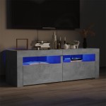 vidaXL Comodă TV cu lumini LED, gri beton, 120x35x40 cm vidaXL Comodă TV cu lumini LED, gri beton, 120x35x40 cm