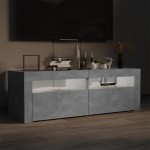 vidaXL Comodă TV cu lumini LED, gri beton, 120x35x40 cm vidaXL Comodă TV cu lumini LED, gri beton, 120x35x40 cm