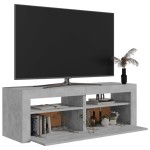 vidaXL Comodă TV cu lumini LED, gri beton, 120x35x40 cm vidaXL Comodă TV cu lumini LED, gri beton, 120x35x40 cm